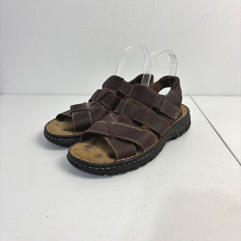 Y2K‎ 90s Skechers Fisherman Sandals Rugged Gorpcore Chunky Leather Brown Mens 8